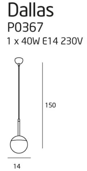 Pendul DALLAS I Culoare neagra MAXLIGHT P0367 - PARIS14A.RO