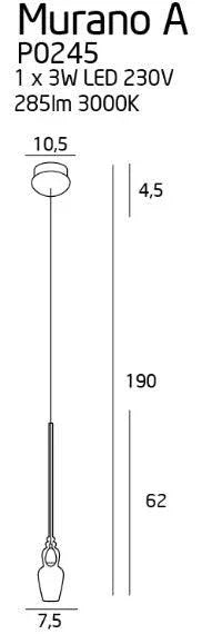 PENDUL MURANO A MAXLIGHT P0245 - PARIS14A.RO