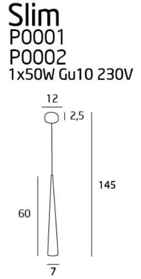 Pendul SLIM Culoare alba 60 MAXLIGHT P0001 - PARIS14A.RO