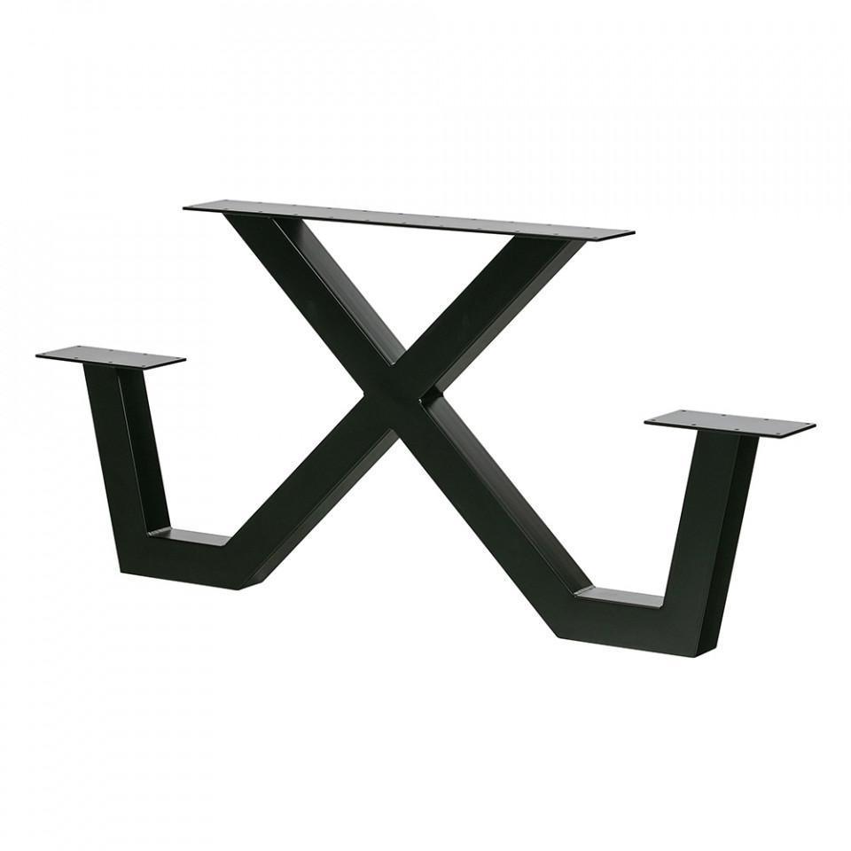 Picior pentru masa si bancheta negru din otel Tablo X - PARIS14A.RO