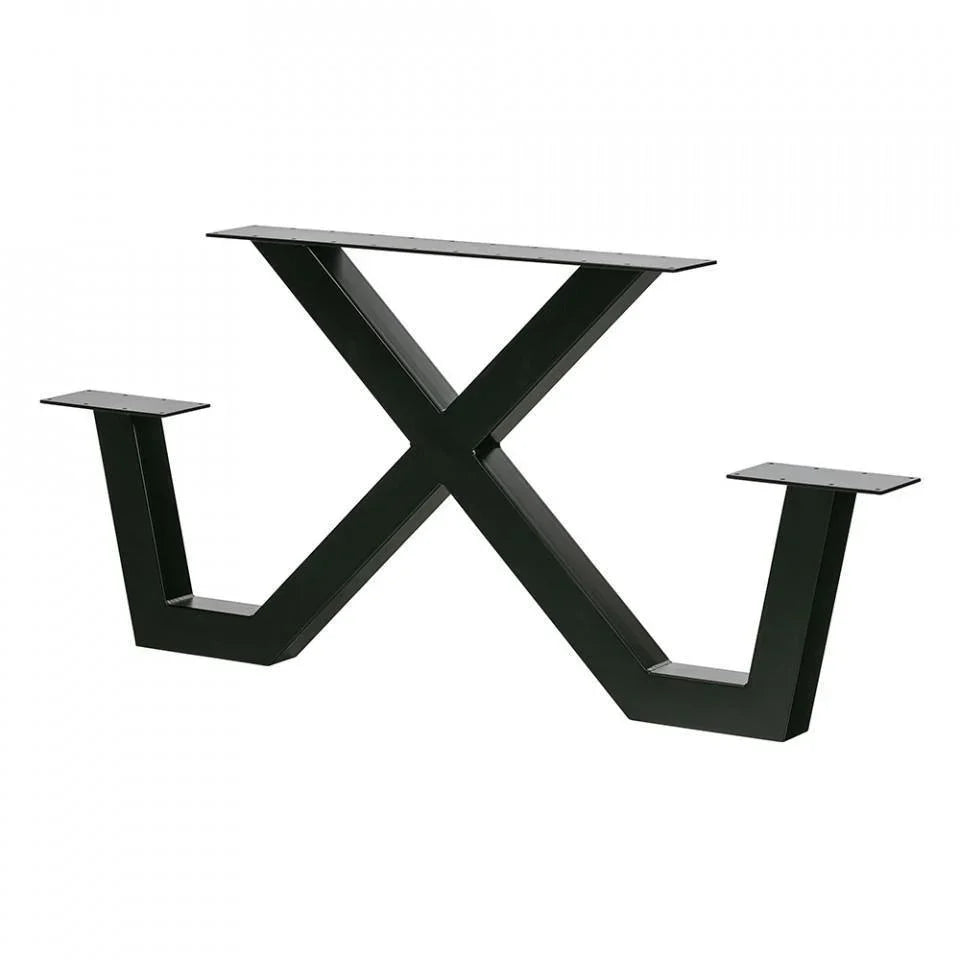 Picior pentru masa si bancheta negru din otel Tablo X - PARIS14A.RO