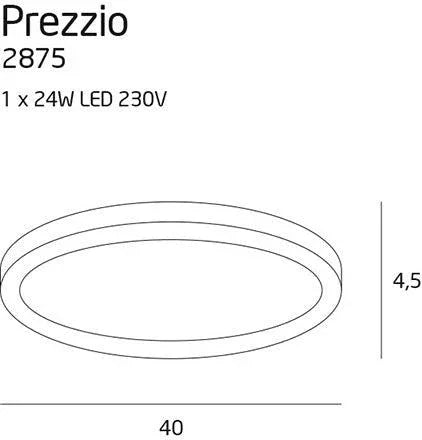 Plafoniera cristal/metal PREZZIO ROUND 40 cm 24W MAXLIGHT 2875 - PARIS14A.RO