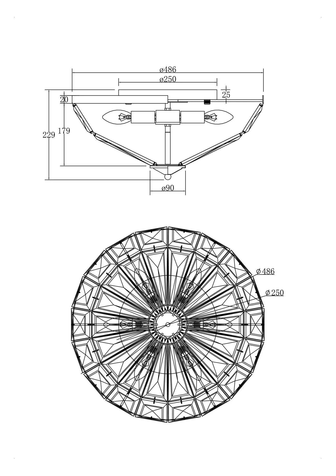 Plafoniera Facet Maytoni Classic MOD094CL-06CH - PARIS14A.RO
