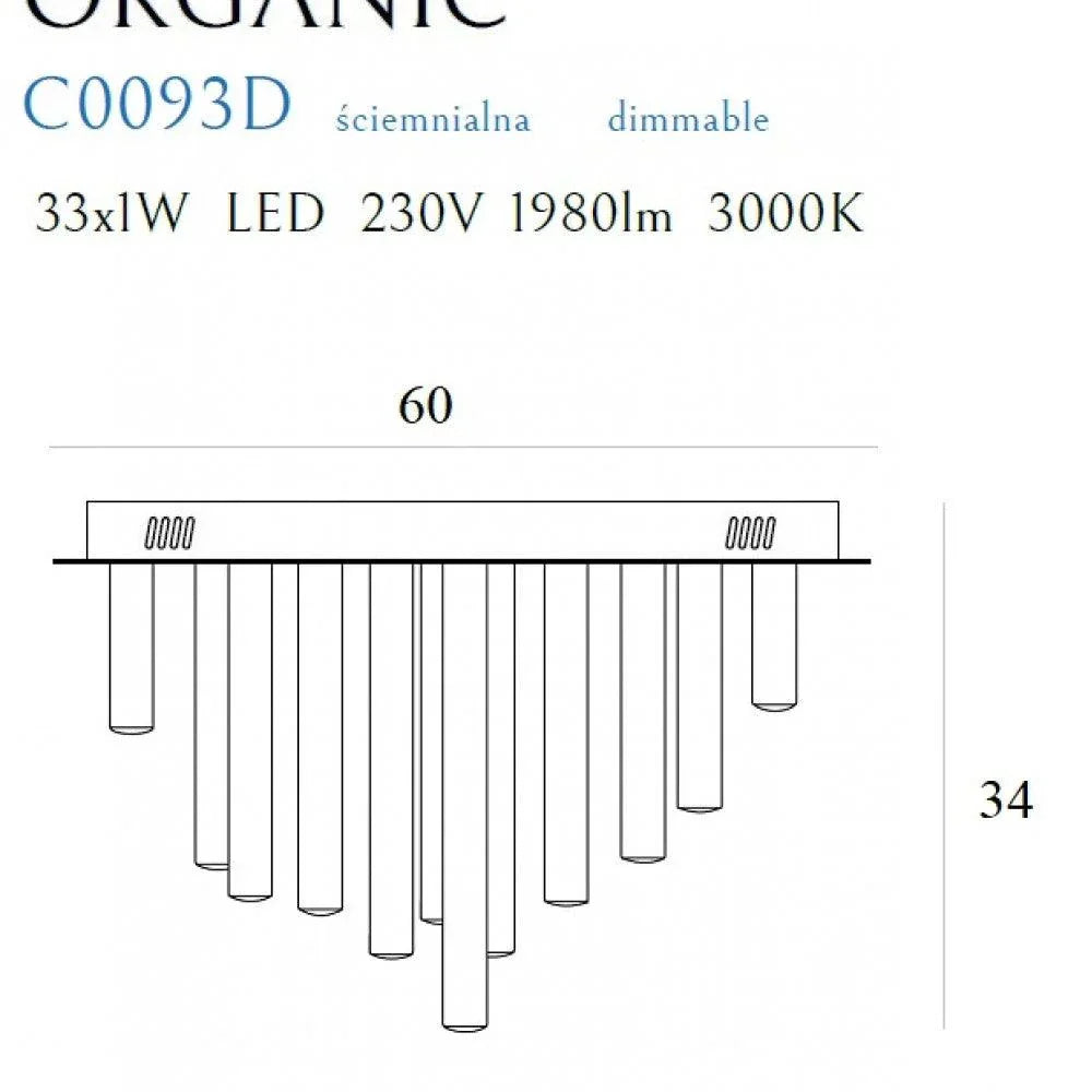 Plafoniera ORGANIC 33x1 Culoarea CUPRULUI REGLABILA MAXLIGHT C0093D - PARIS14A.RO