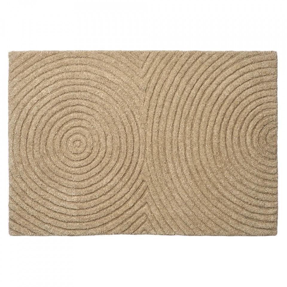 Pres pentru intrare bej din lana si bumbac 60x90 cm Zen Bolia - PARIS14A.RO