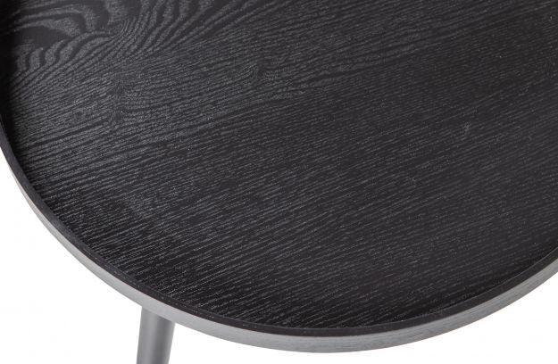 Mesa sidetable m lemn negru 45xø45 - PARIS14A.RO