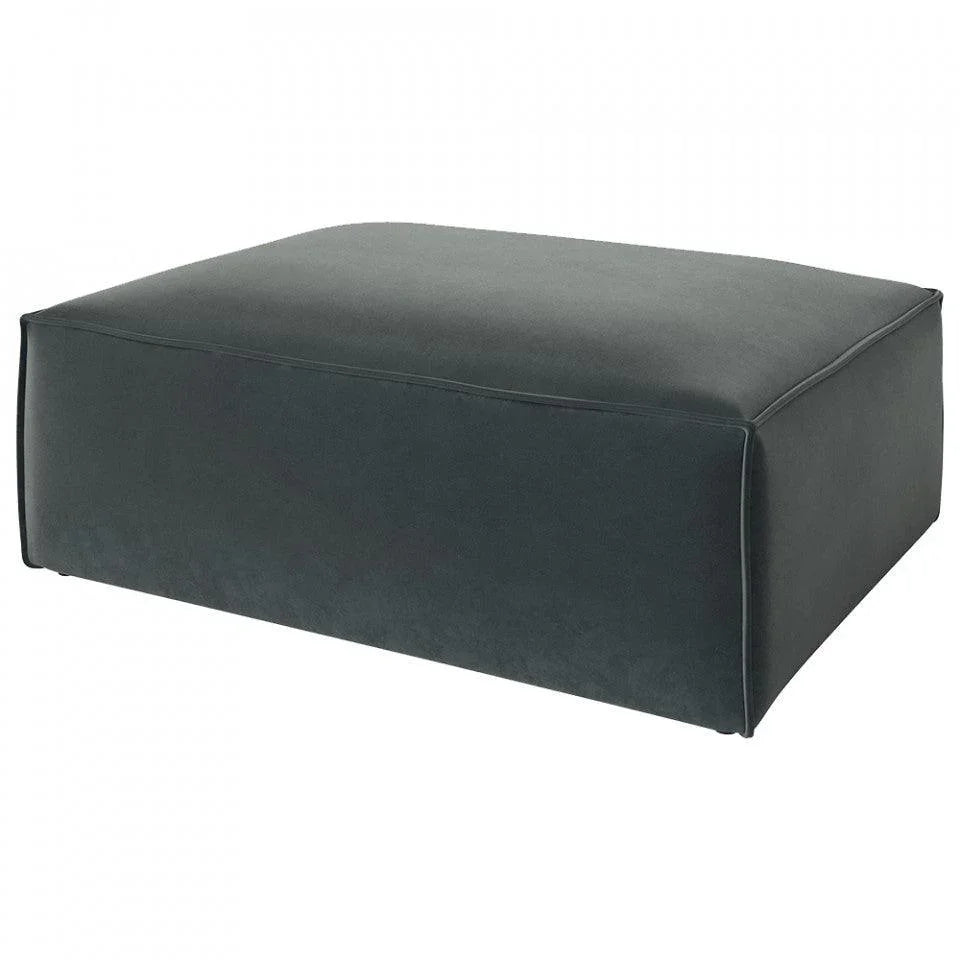 Puf dreptunghiular verde padure din textil 90x120 cm Cosima Bolia - PARIS14A.RO