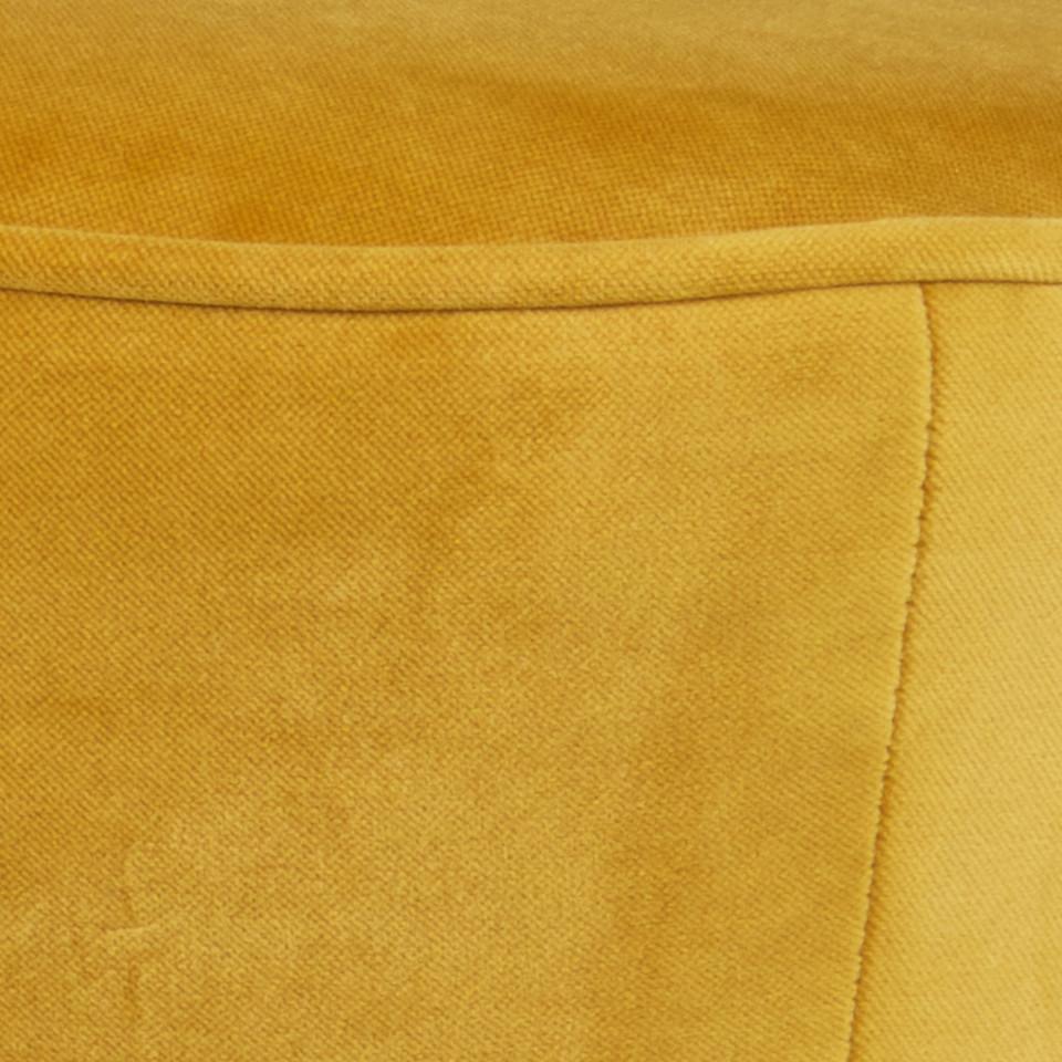 Puf galben rotund din catifea 60 cm Sara Low - PARIS14A.RO