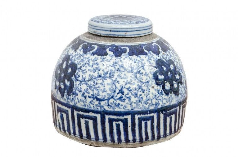 Recipient cu capac decorativ albastru din portelan 23 cm Stan Versmissen - PARIS14A.RO