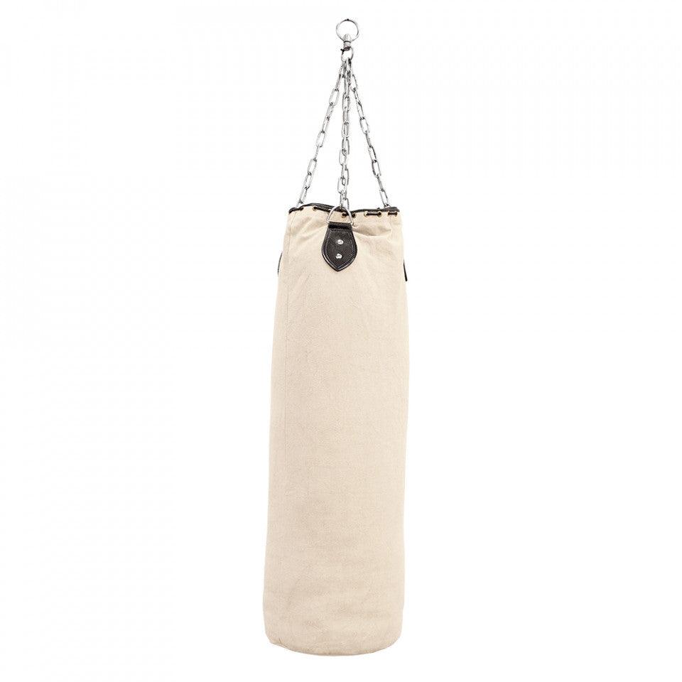 Sac de box decorativ alb din canvas 100 cm Punchbag Versmissen - PARIS14A.RO