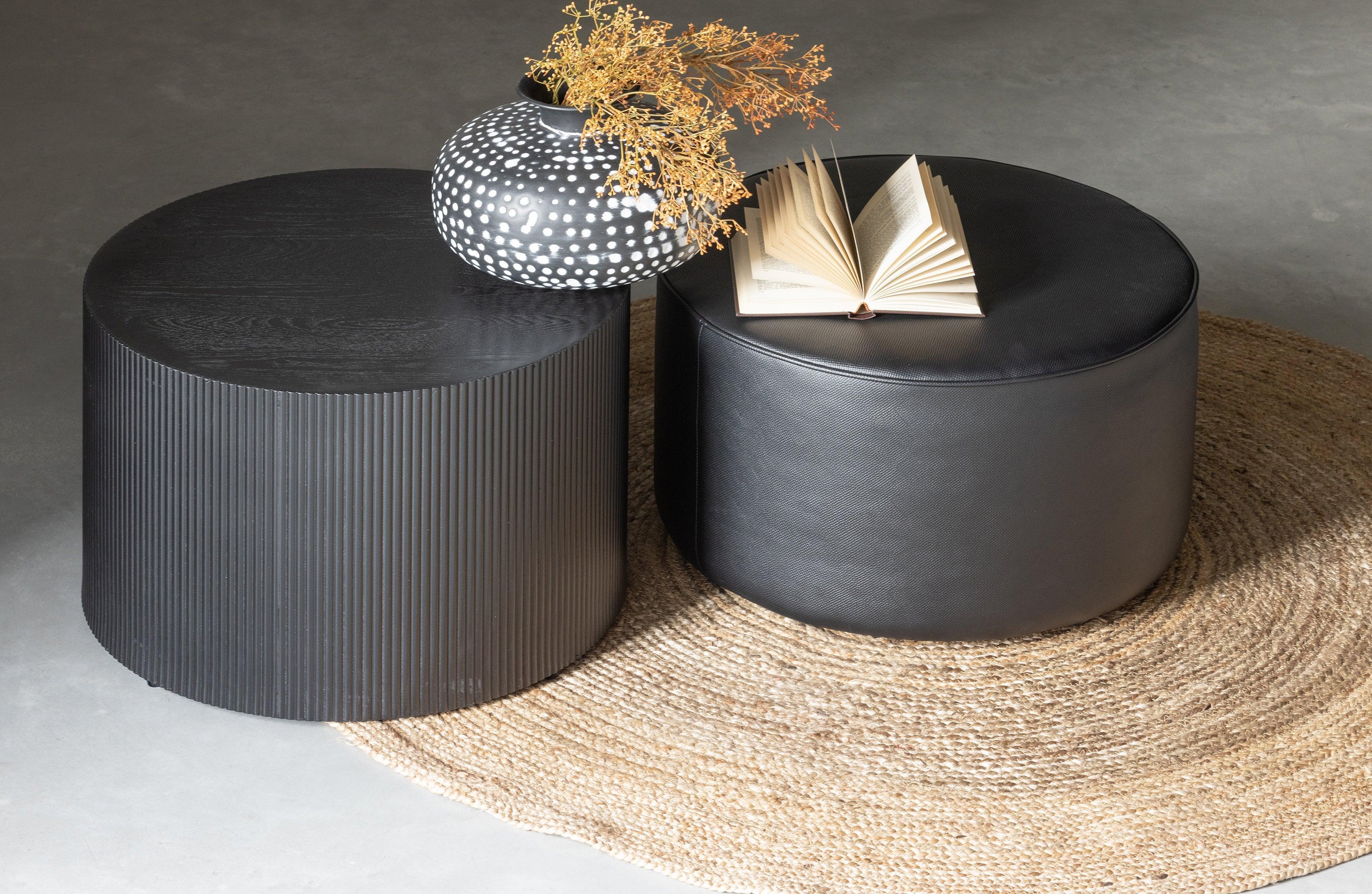 Sanne Sidetable Black Round - PARIS14A.RO