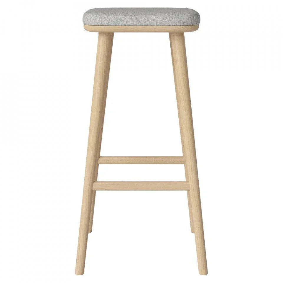 Scaun bar gri din lana Flor Bolia - PARIS14A.RO