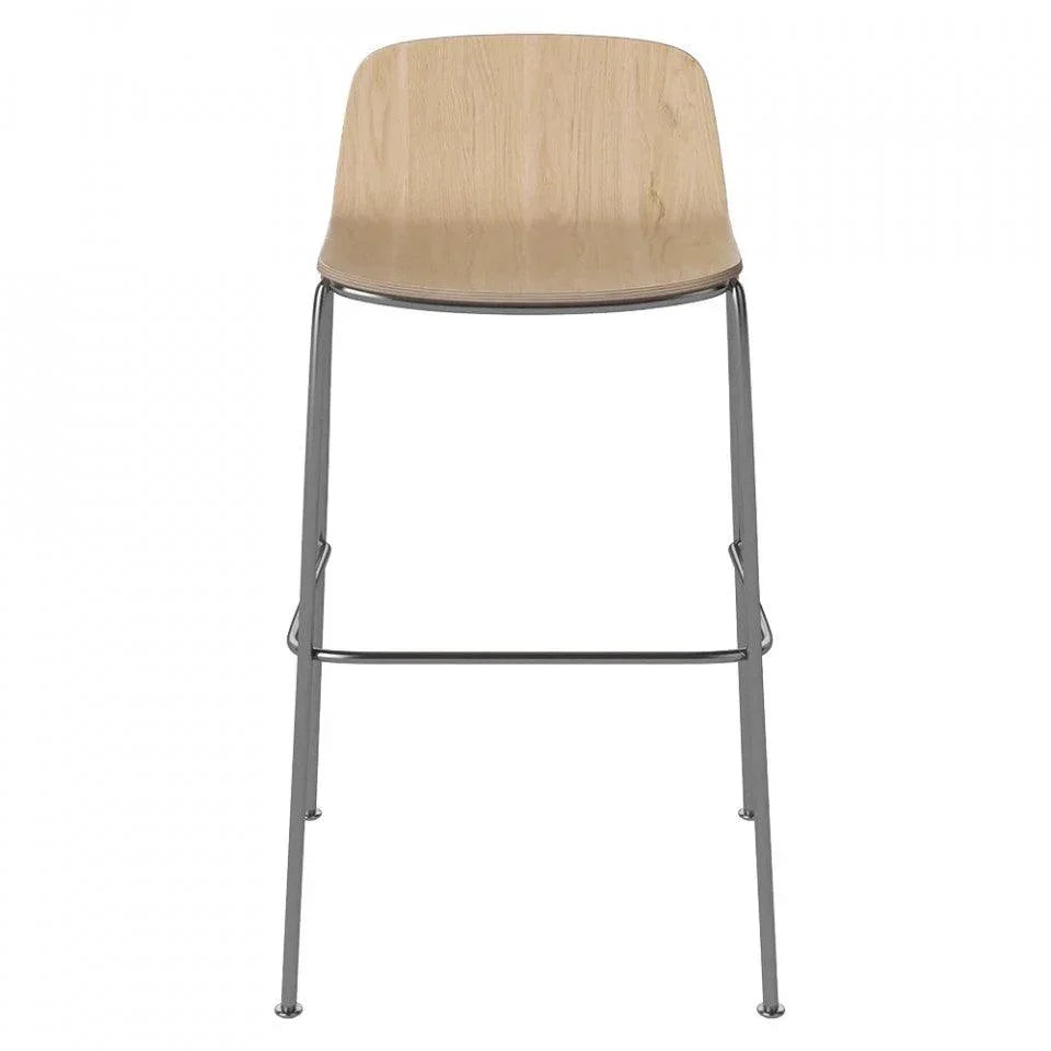 Scaun bar maro din otel Palm Bolia - PARIS14A.RO