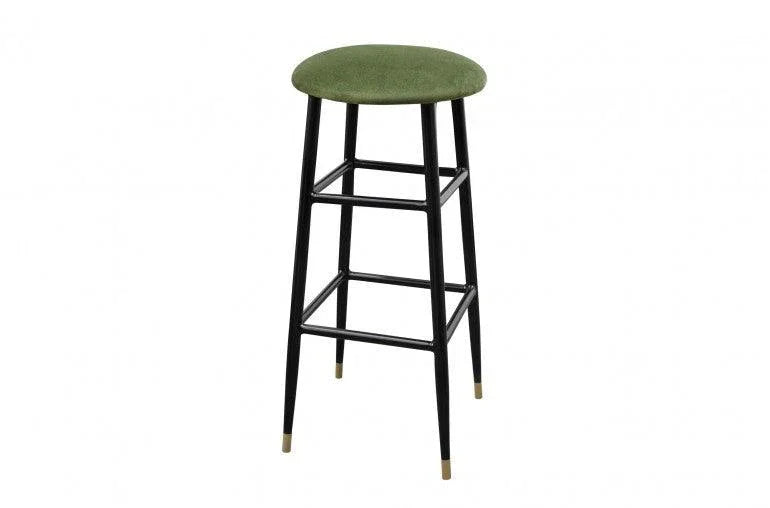 Scaun de bar verde din catifea Andrew Versmissen - PARIS14A.RO
