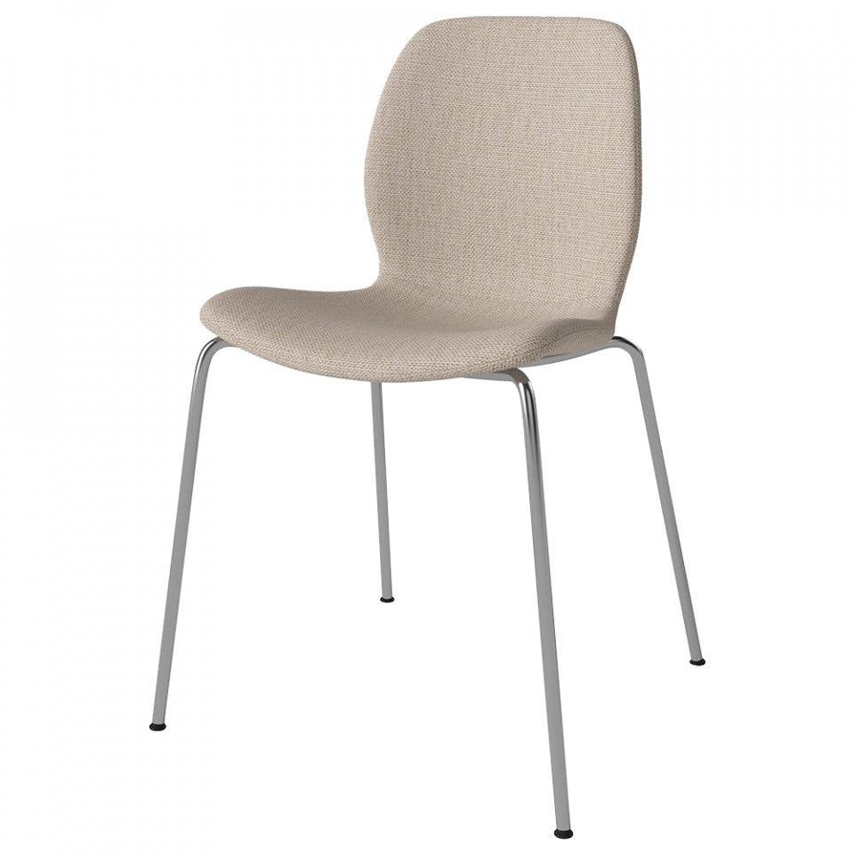 Scaun dining bej din poliester si otel Seed Bolia - PARIS14A.RO