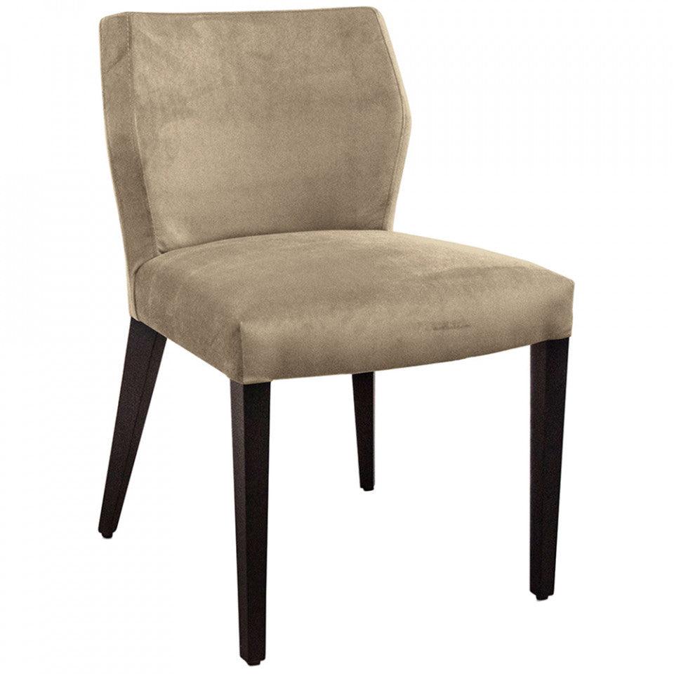 Scaun dining bej inchis/negru din catifea si lemn de fag Jasy Versmissen - PARIS14A.RO