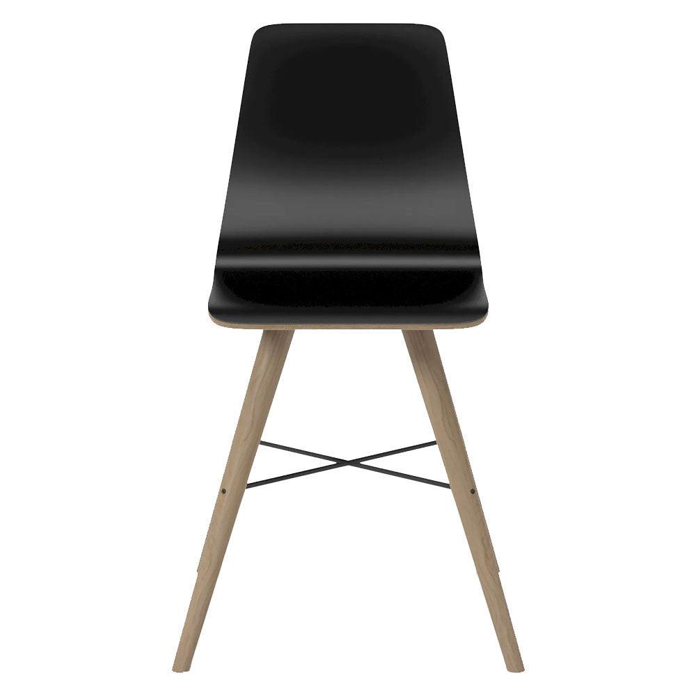 Scaun dining crem/negru din lemn de stejar Beaver Bolia - PARIS14A.RO