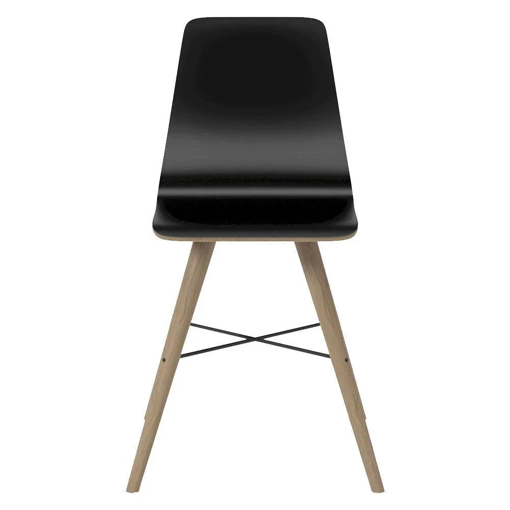 Scaun dining crem/negru din lemn de stejar Beaver Bolia - PARIS14A.RO