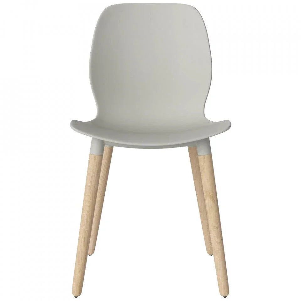 Scaun dining gri din polipropilena si lemn Seed Bolia - PARIS14A.RO