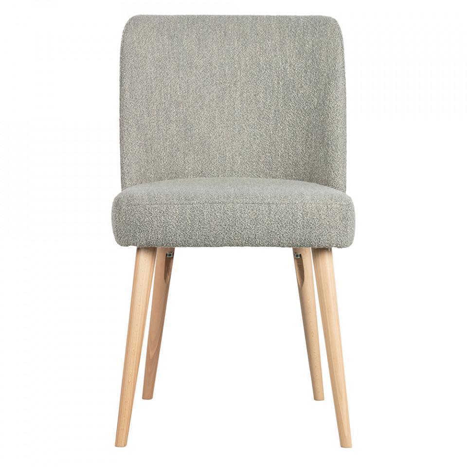 Scaun dining gri/maro din poliester si lemn Force - PARIS14A.RO