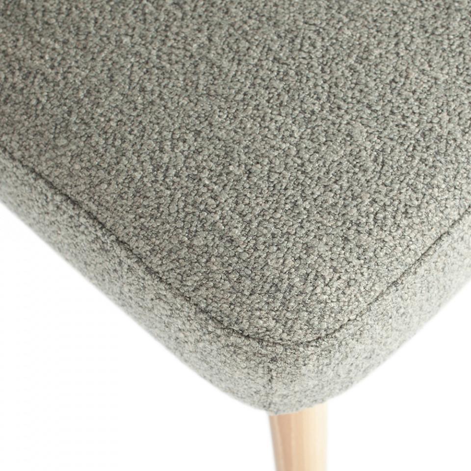 Scaun dining gri/maro din poliester si lemn Force - PARIS14A.RO