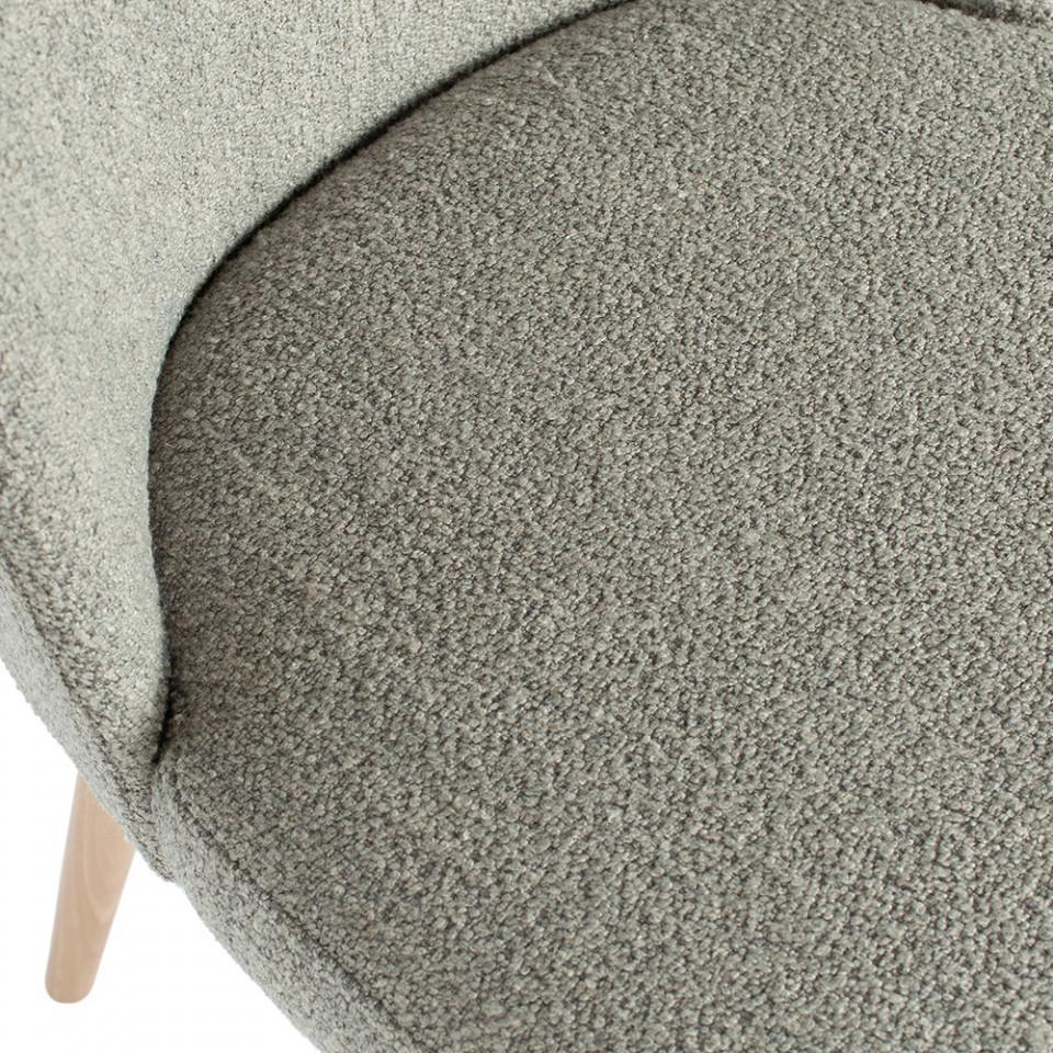 Scaun dining gri/maro din poliester si lemn Force - PARIS14A.RO