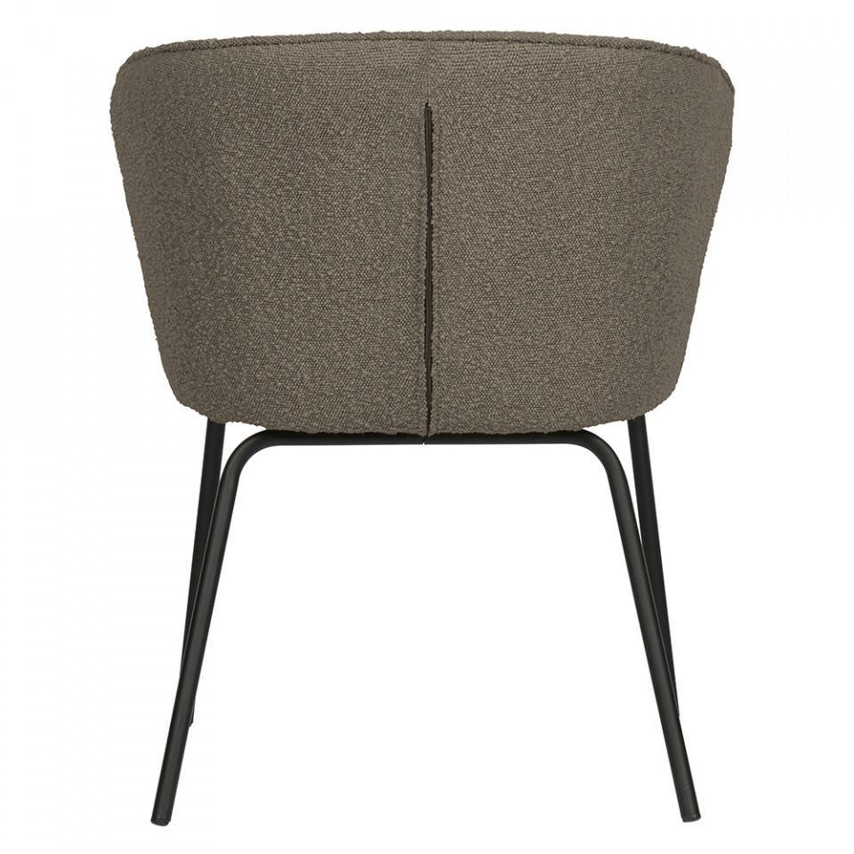 Scaun dining maro deschis din poliester si metal Admit - PARIS14A.RO