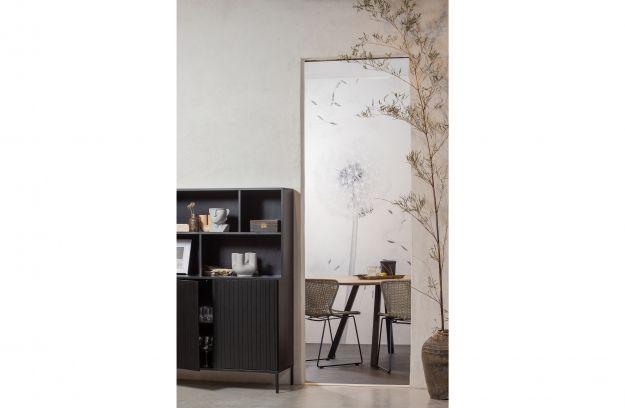 Scaun dining maro/negru din ratan si otel pentru exterior Wings - PARIS14A.RO