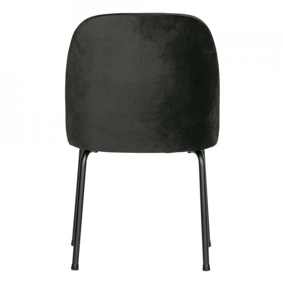 Scaun dining negru din fier si catifea Vogue - PARIS14A.RO