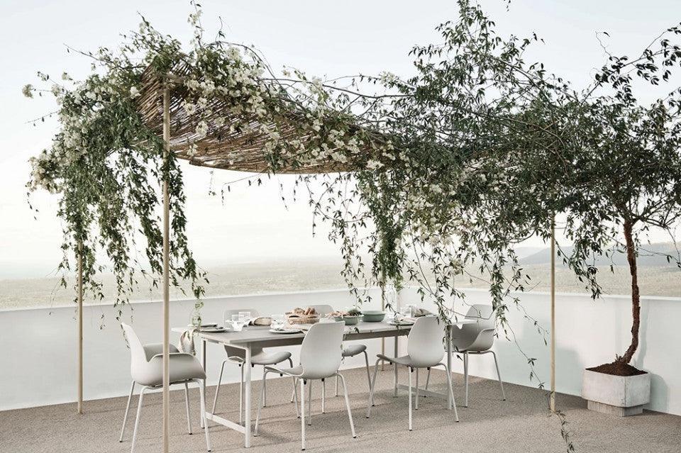 Scaun dining pentru exterior gri din polipropilena Seed Bolia - PARIS14A.RO