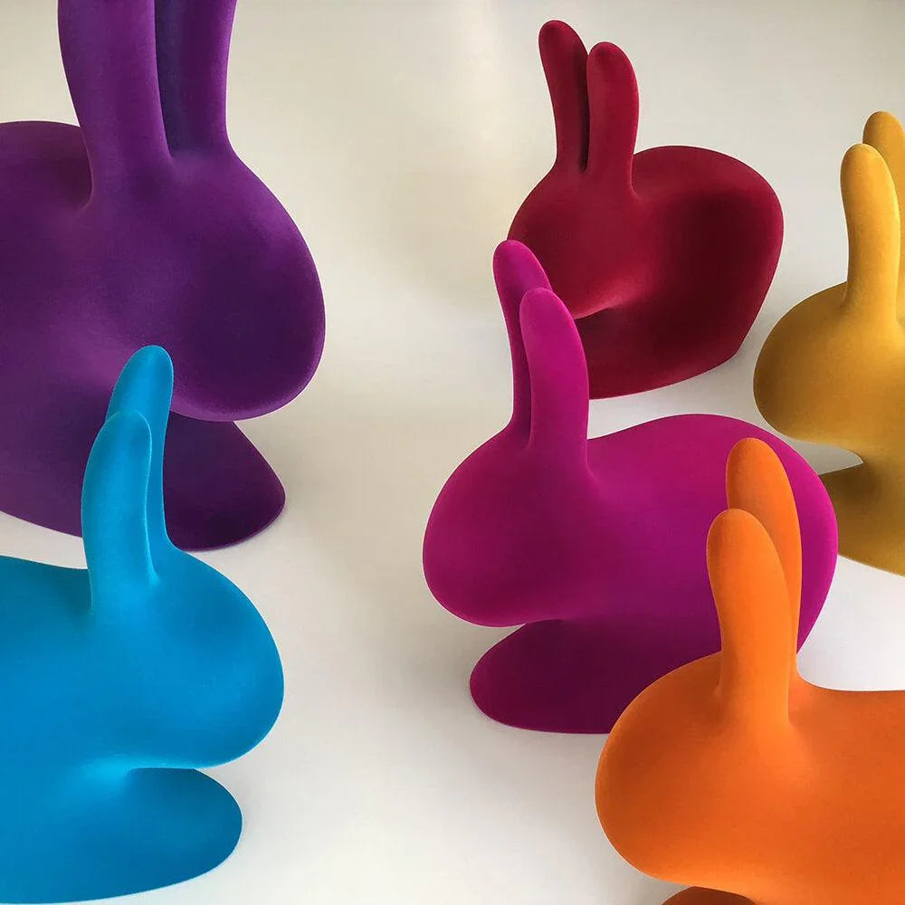 Scaun Flocked Rabbit Chair - Large - Dark Gold - PARIS14A.RO