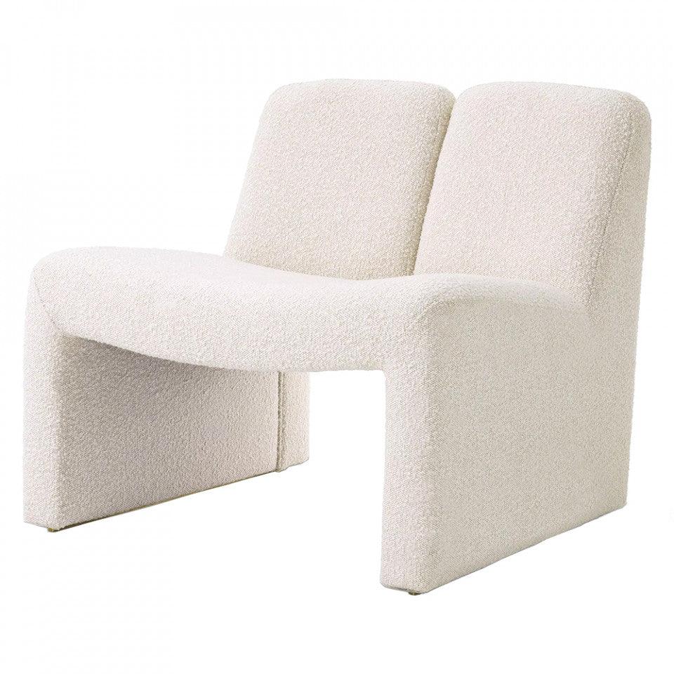 Scaun lounge crem din textil si lemn de pin Macintosh Eichholtz - PARIS14A.RO