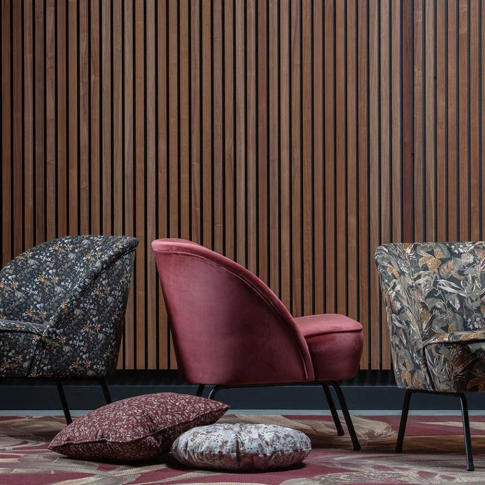 Scaun lounge multicolor din catifea si otel Vogue - PARIS14A.RO