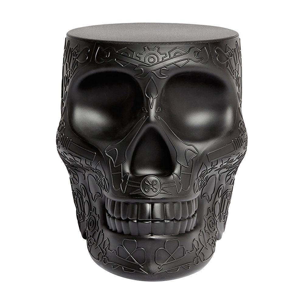 Scaun / masuta laterala Mexico Skull Stool/Side Table - Black - PARIS14A.RO