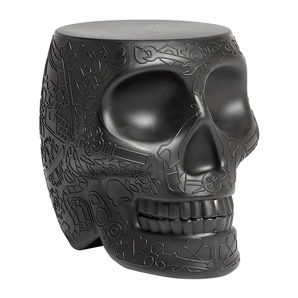 Scaun / masuta laterala Mexico Skull Stool/Side Table - Black - PARIS14A.RO