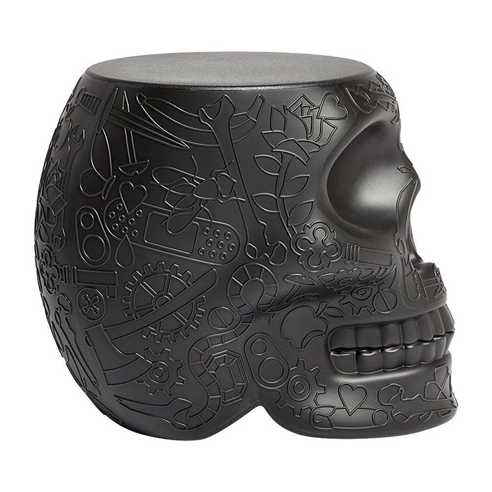 Scaun / masuta laterala Mexico Skull Stool/Side Table - Black - PARIS14A.RO