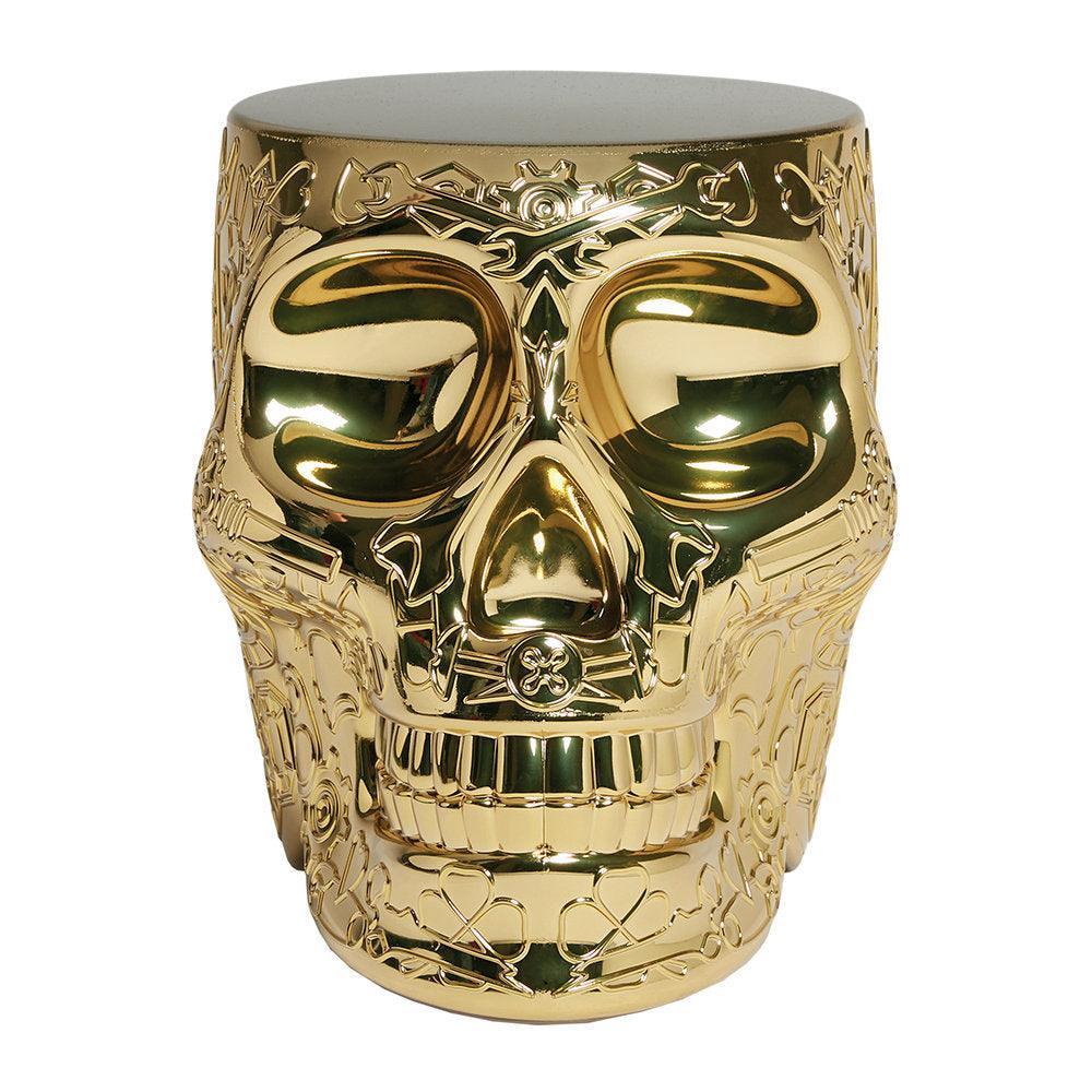 Scaun / masuta Mexico Skull Stool/Side Table - Gold - PARIS14A.RO