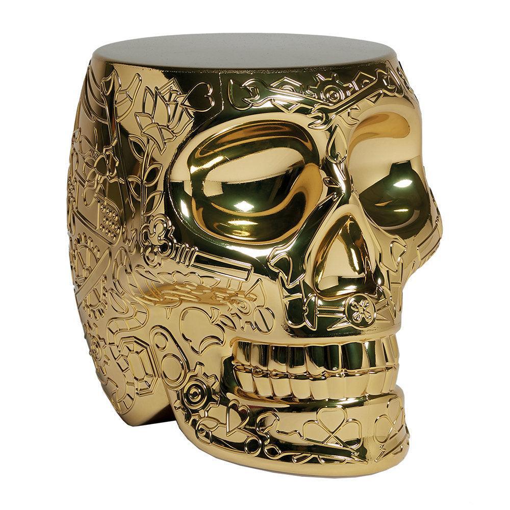 Scaun / masuta Mexico Skull Stool/Side Table - Gold - PARIS14A.RO