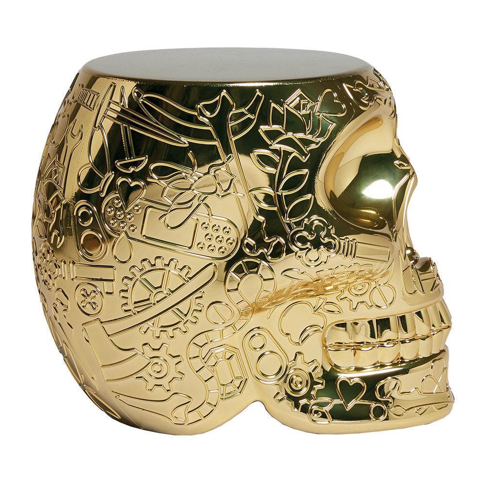 Scaun / masuta Mexico Skull Stool/Side Table - Gold - PARIS14A.RO