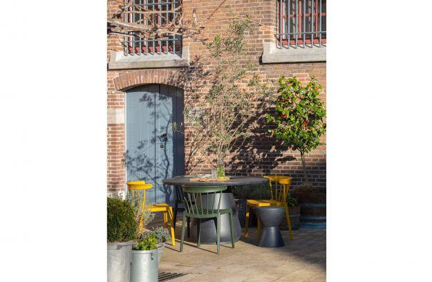 Scaun verde din plastic Bliss Army Green - PARIS14A.RO