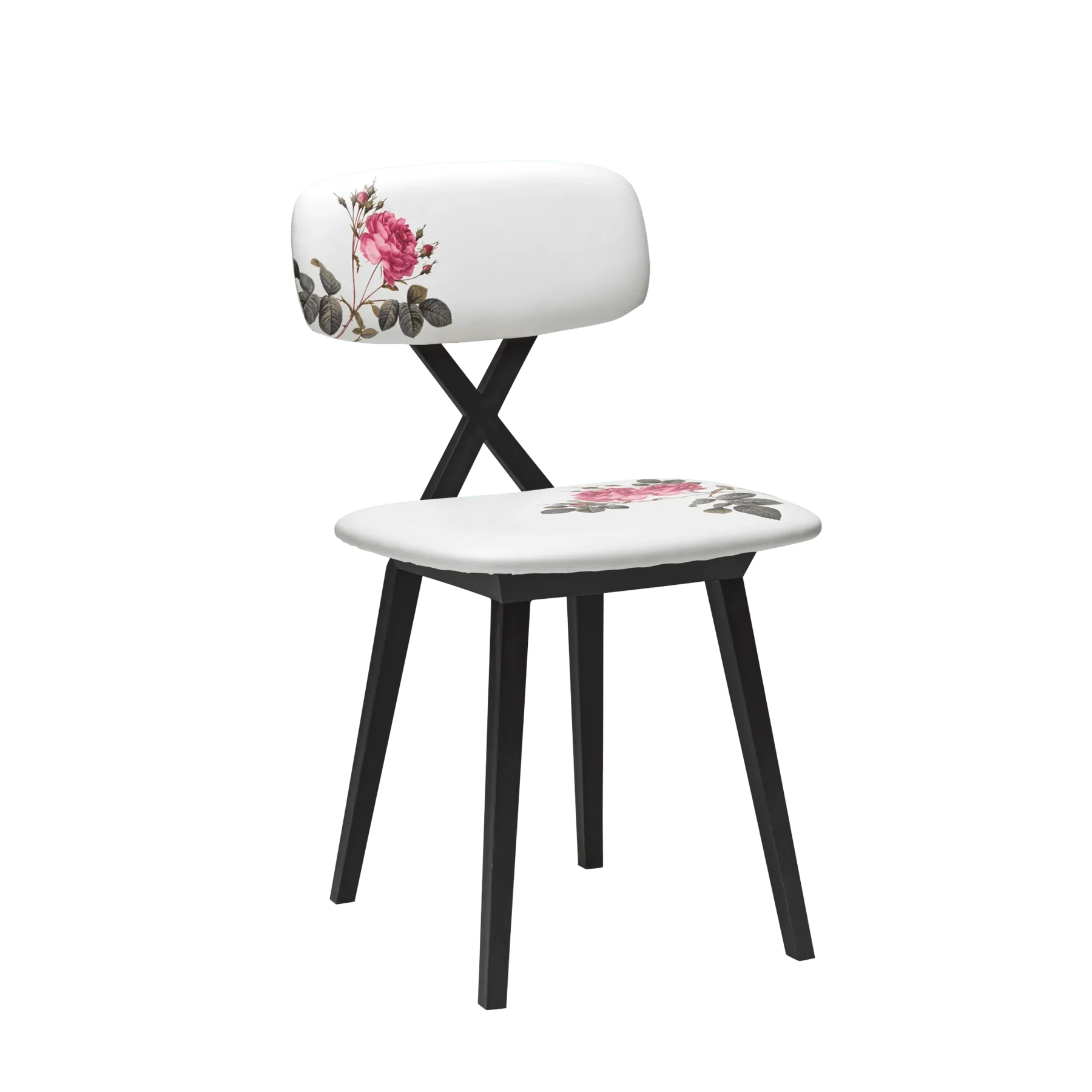 Scaun X cu model floral / Set de 2 - Qeeboo - PARIS14A.RO