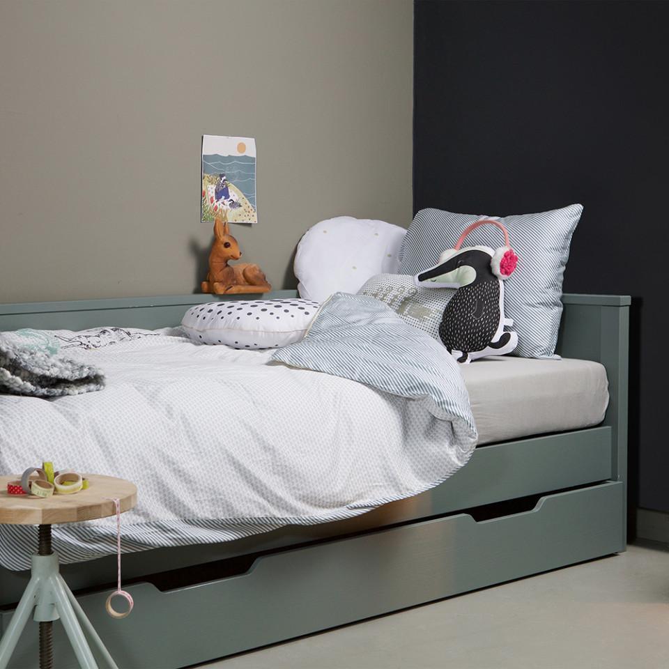 Sertar pat verde din lemn de pin Nikki Pine Green - PARIS14A.RO