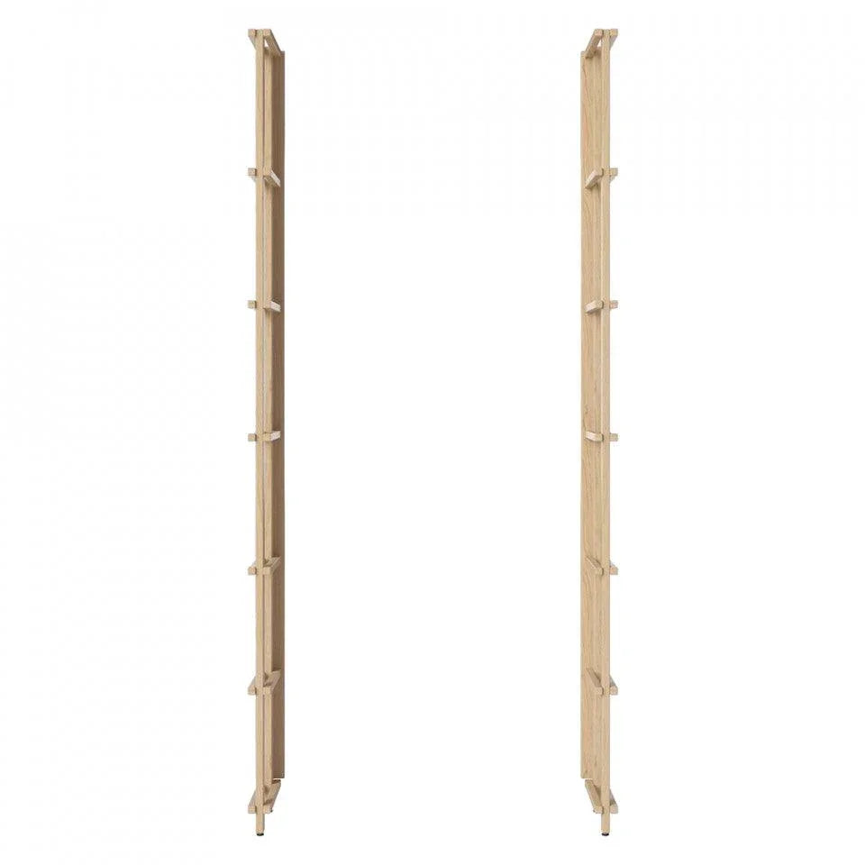 Set 2 cadre pentru etajera maro din lemn de stejar 210 cm Friedman Bolia - PARIS14A.RO
