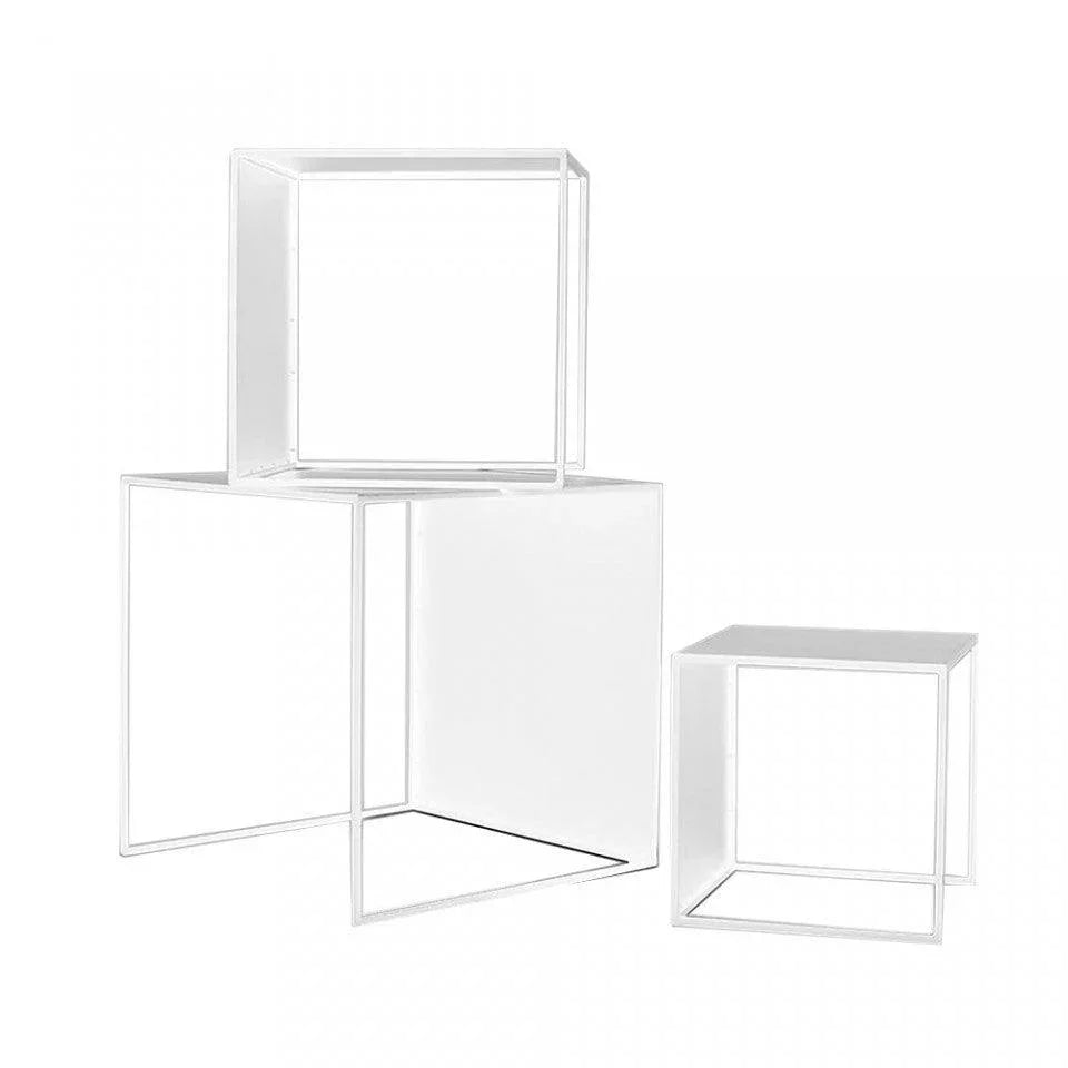 Set 3 masute albe pentru cafea din metal Wall Custom Form - PARIS14A.RO