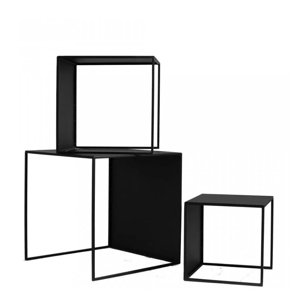 Set 3 mese negre pentru cafea din metal Wall Custom Form - PARIS14A.RO