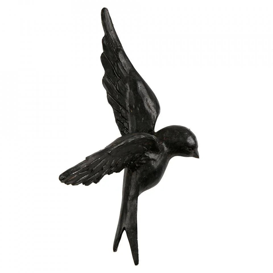 Set 4 decoratiuni negre din rasina Birds - PARIS14A.RO
