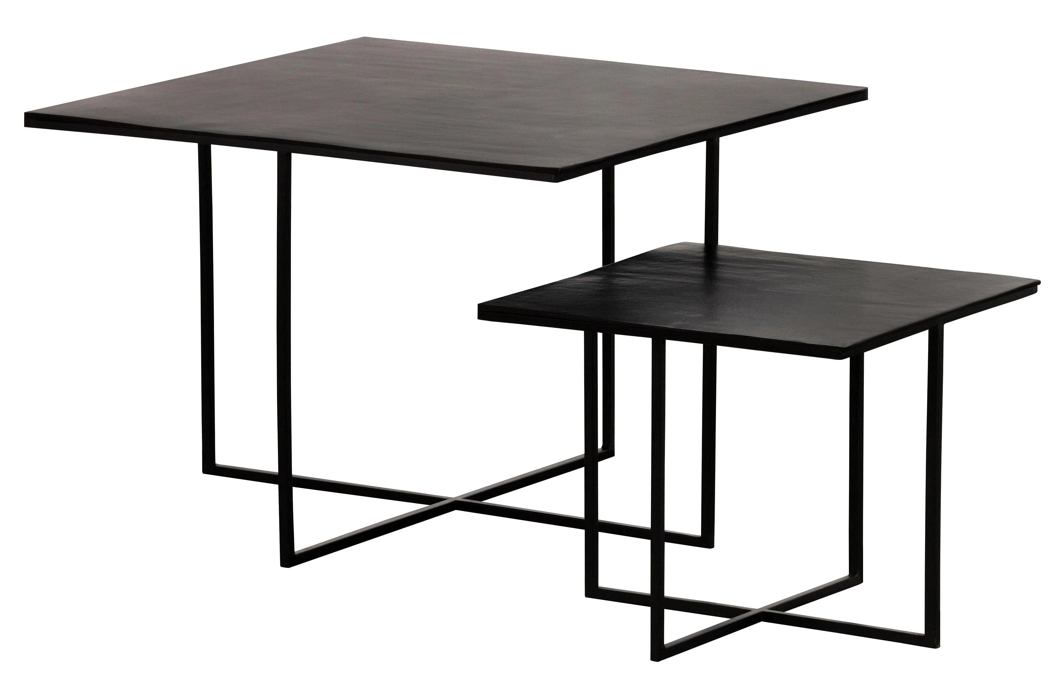 Set de 2 - Olan sidetable metal maro cald - PARIS14A.RO