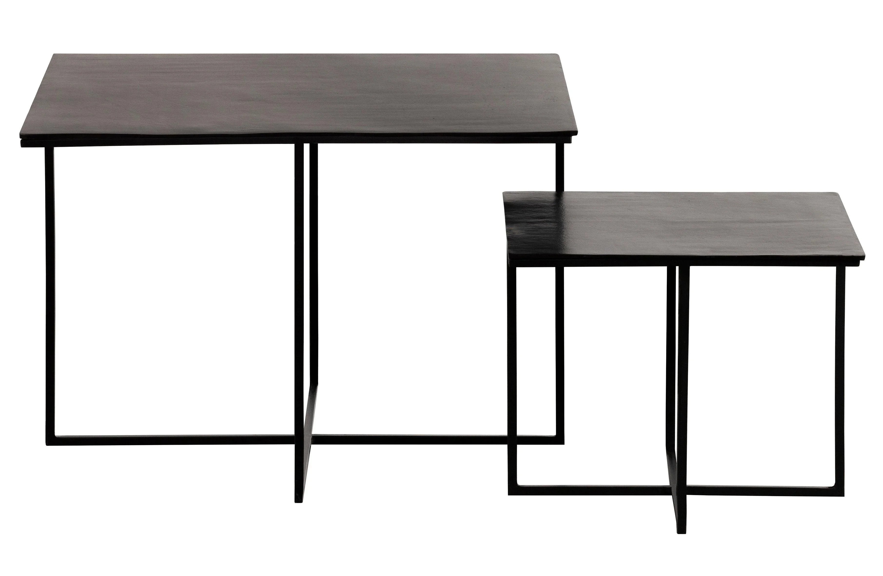 Set de 2 - Olan sidetable metal maro cald - PARIS14A.RO