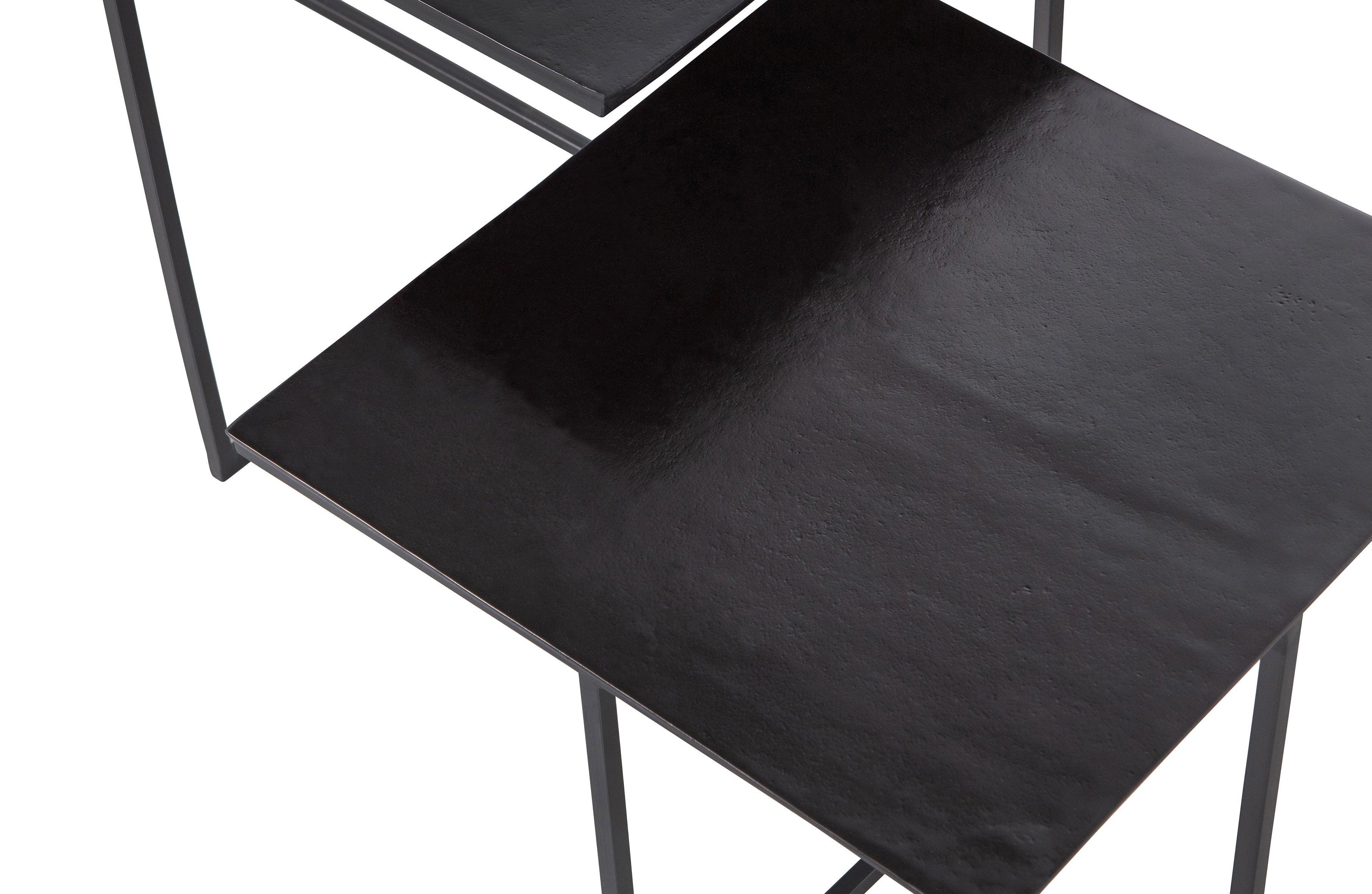 Set de 2 - Olan sidetable metal maro cald - PARIS14A.RO