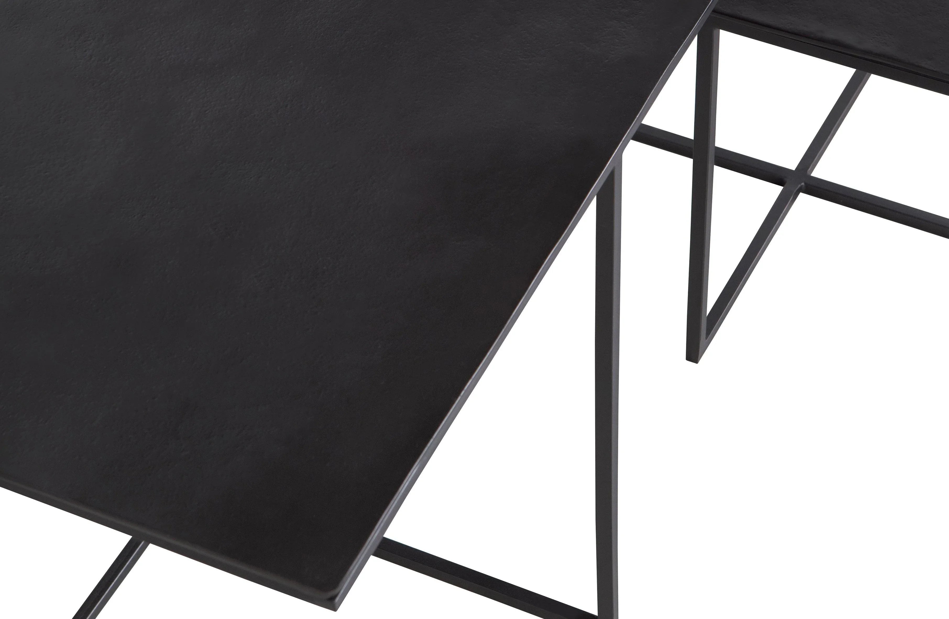 Set de 2 - Olan sidetable metal maro cald - PARIS14A.RO